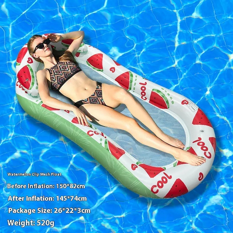 PVC inflatable floating row in gradient colour designs for pool or beach use