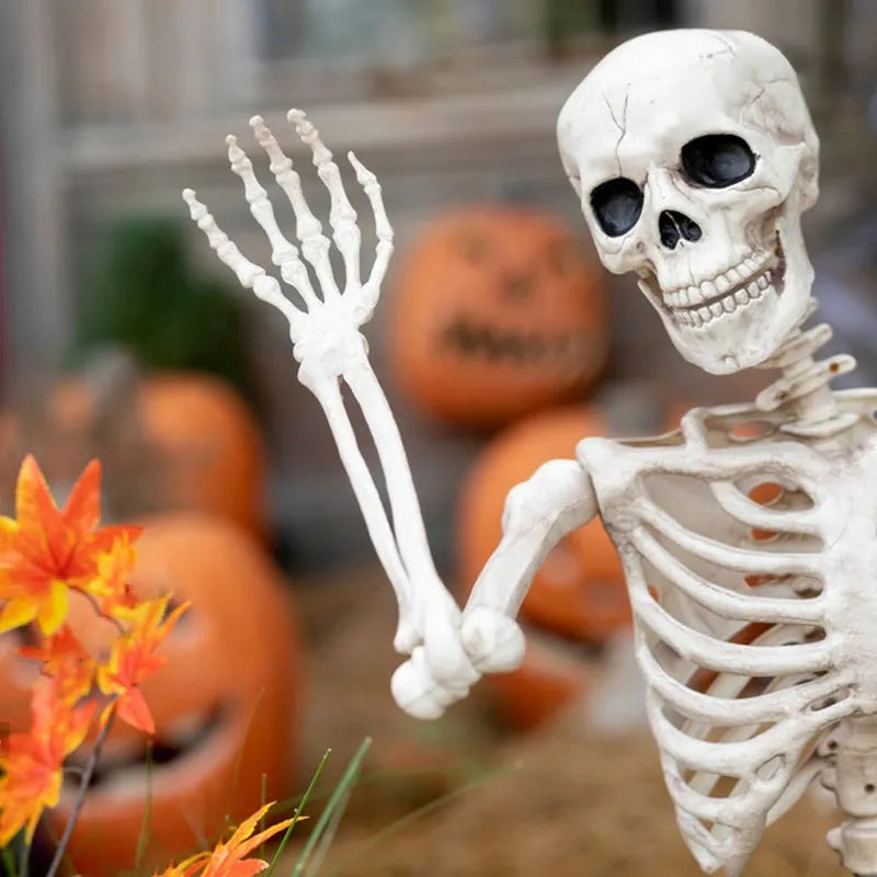 90cm movable joint plastic Halloween skeleton decoration for outdoor displays