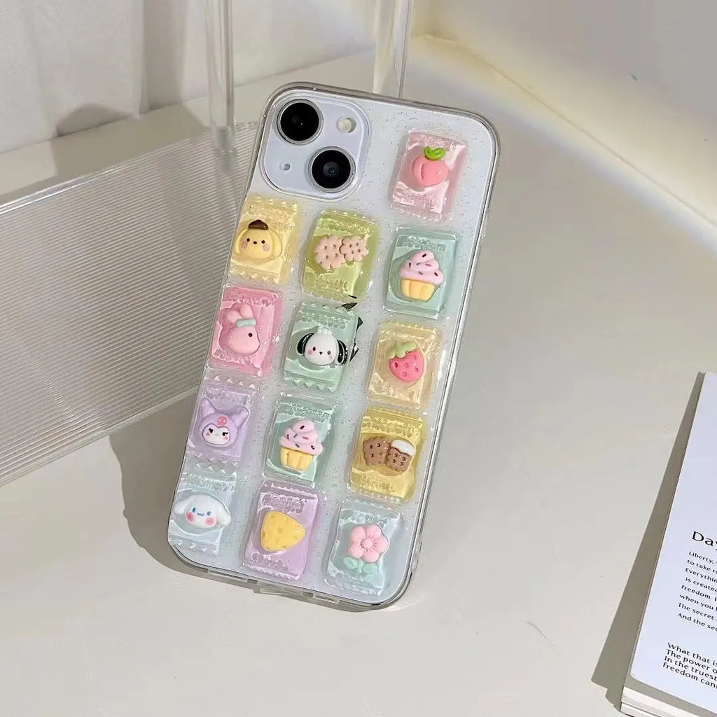 Creative adhesive candy mobile phone shell in three-dimensional candy design for iPhone
