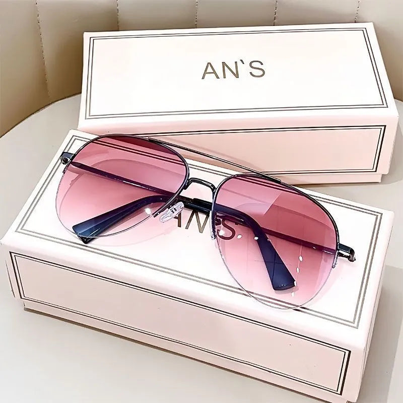 Metal frame aviator driving sunglasses with UV protection lenses in multiple colour options