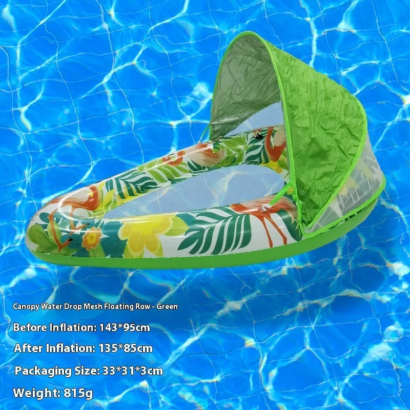 PVC inflatable floating row in gradient colour designs for pool or beach use
