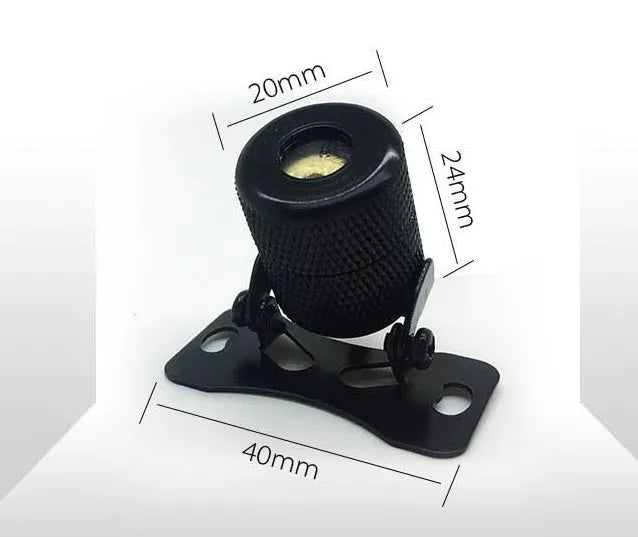 Aluminium universal laser fog lamp kit with wires and mounting screws for car and motorcycle.