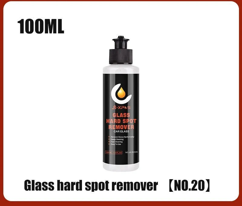Glass oil film remover cleaning cream paste in container for car and window decontamination