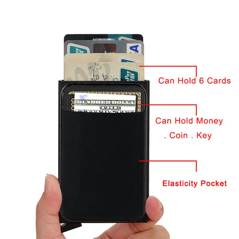 Aluminium alloy frosted finish metal credit card holder in multiple colours