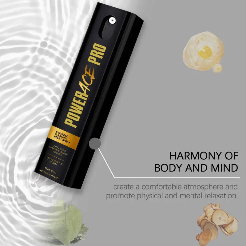 Men's 10ml body moisturising spray bottle with natural extracts, 2.6cm wide compact design