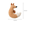 Cartoon fox and duckling dog toys with bite-resistant teddy velvet fabric construction