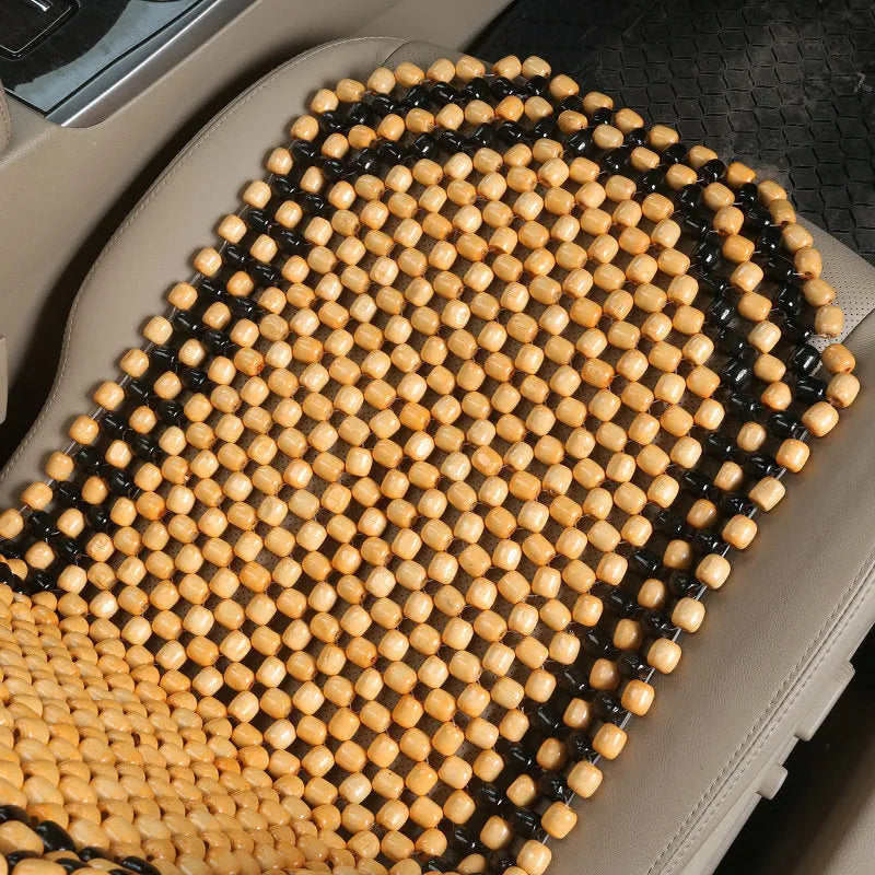 Universal five-seat car seat ventilation cushion in beige colour for summer driving comfort