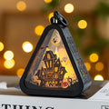 Halloween pumpkin lamp battery-operated portable decoration in plastic and glass construction