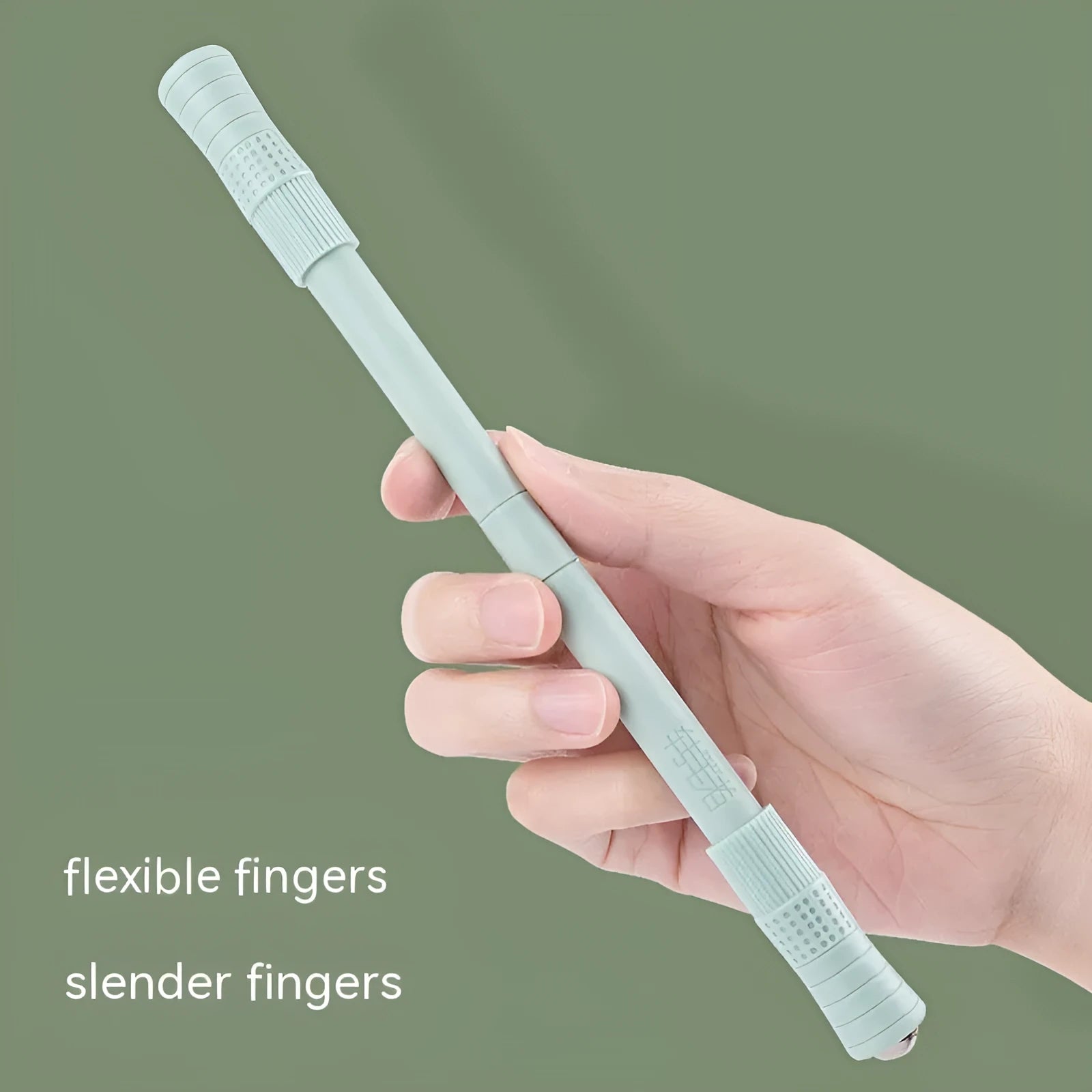Student rotating pen 22cm polypropylene finger training pen with storage tube in black