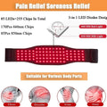 Black red light infrared physical therapy belt for waist pain relief with 12V operation
