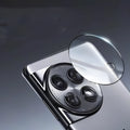 OnePlus tempered glass lens protector with black ring design for 12, Find N3, and 11 models.