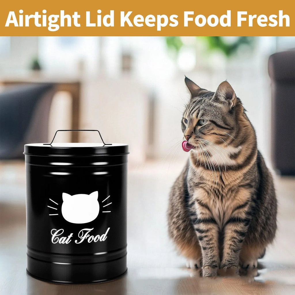 Moisture-proof iron sheet round storage can in black and white with 301-500ml capacity