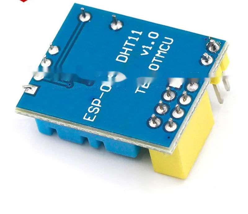 Compact DHT11 temperature and humidity WiFi node module on a white background.