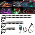 Black waterproof silicone LED light bar with wireless remote control for vehicle atmospheric lighting