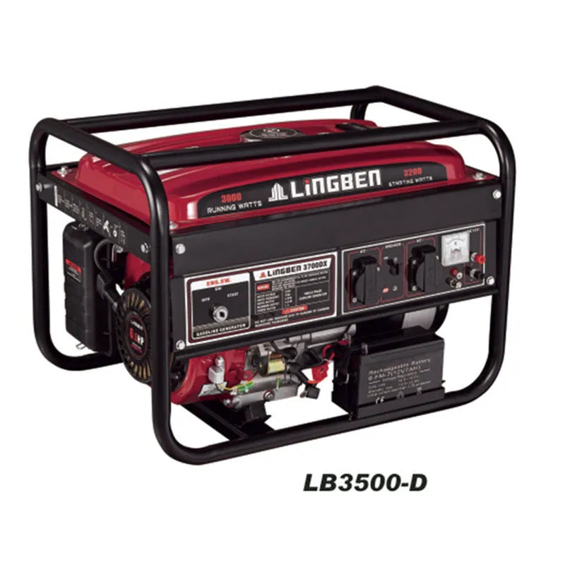 Creative portable home small gasoline generator with 16-litre fuel tank, hand or electric start, 3kW to 8kW power