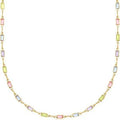 Ladies' geometric crystal necklace with alloy chain showing glass pendant and 41-50cm length