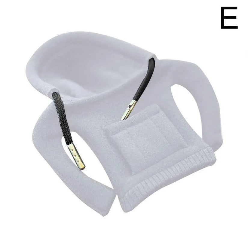 Cloth gear shift knob hoodie cover in assorted colours showing 13x8cm size for manual and automatic cars.