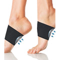 Elastic foot bandage cover with heart pad design for arch support in two style options