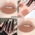 Lava Secret Matte Lip Mud Lipstick in five colour shades showing no-stain matte formula.