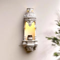 Gypsum aromatherapy wall lamp with halogen bulb and warm light for altar and corridor