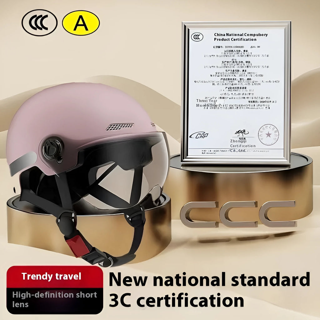 3C certified electric motorcycle helmet with polypropylene shell and sun visor in multiple colour options
