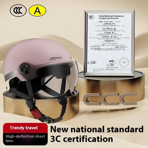 3C certified electric motorcycle helmet with polypropylene shell and sun visor in multiple colour options