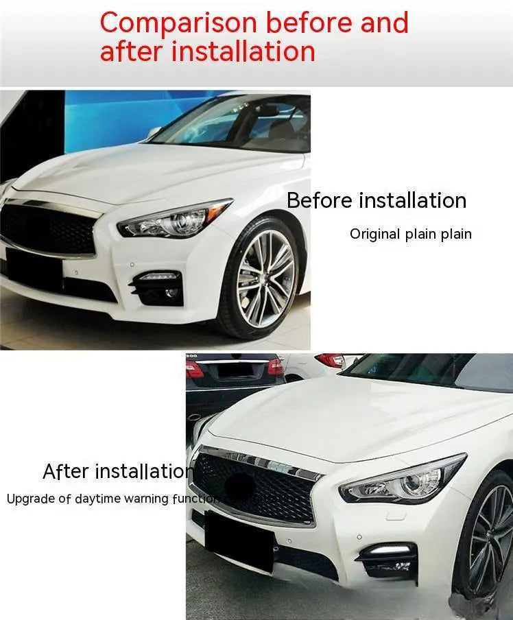 Infiniti Q50 Q70 front bumper replacement LED daytime running light and turn signal unit