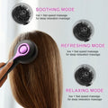 A black USB-powered head massage tingler comb with a comb design for scalp vibration massage.