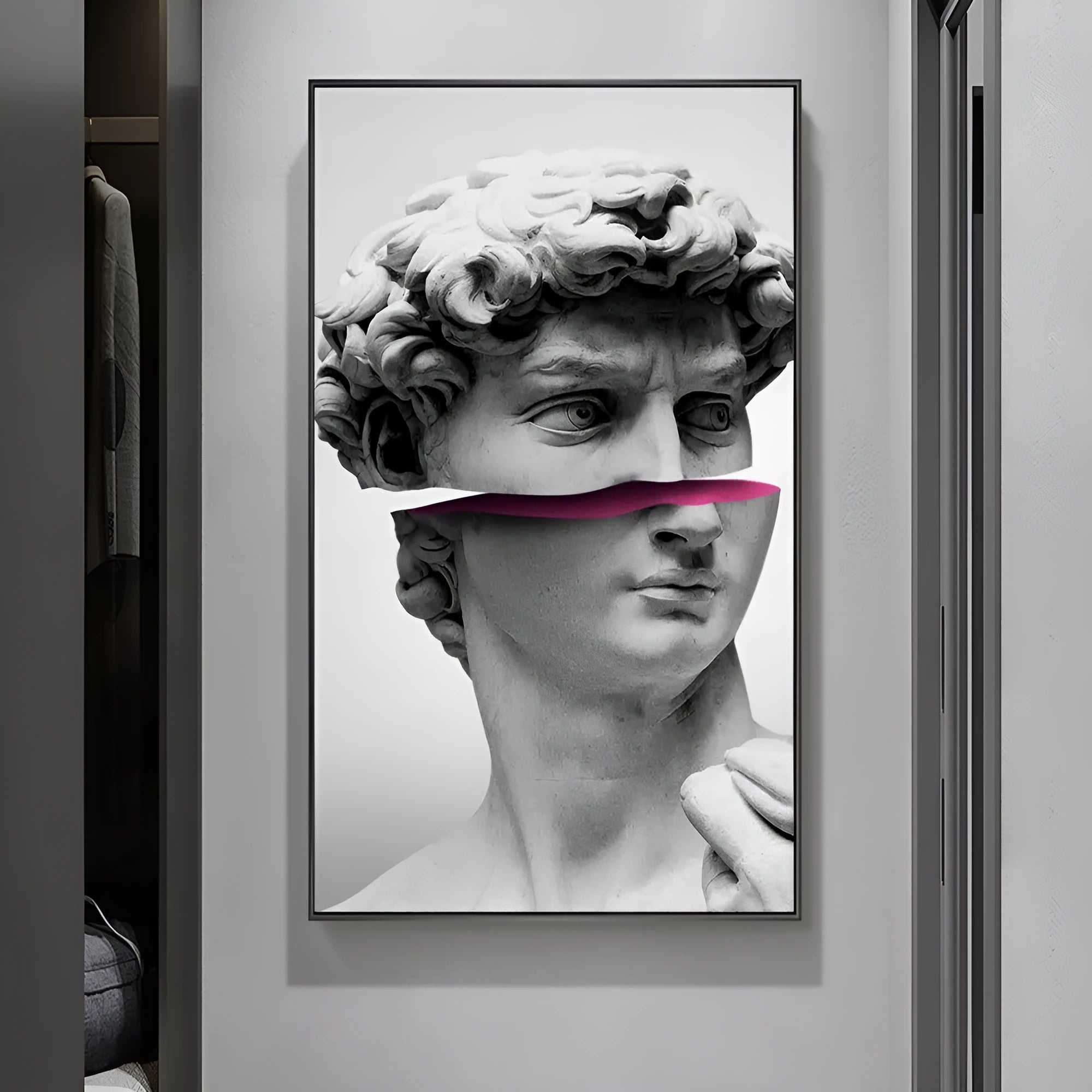 Sculpture canvas art poster in fashion simplicity style, printed design, picture colour, size 60x100cm
