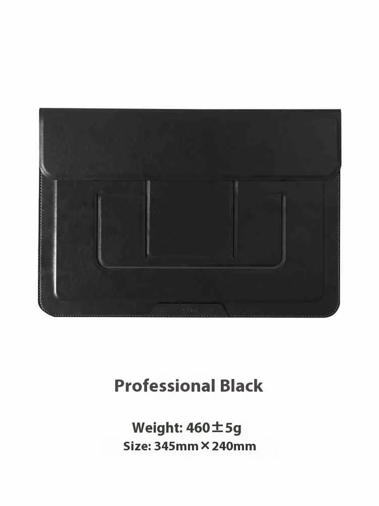 13.3-inch laptop bracket bag with integrated adjustable stand in black and brown colour options