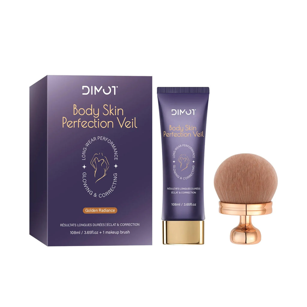 108ml tube of waterproof full coverage body concealer cream with application brush for tattoos and birthmarks.