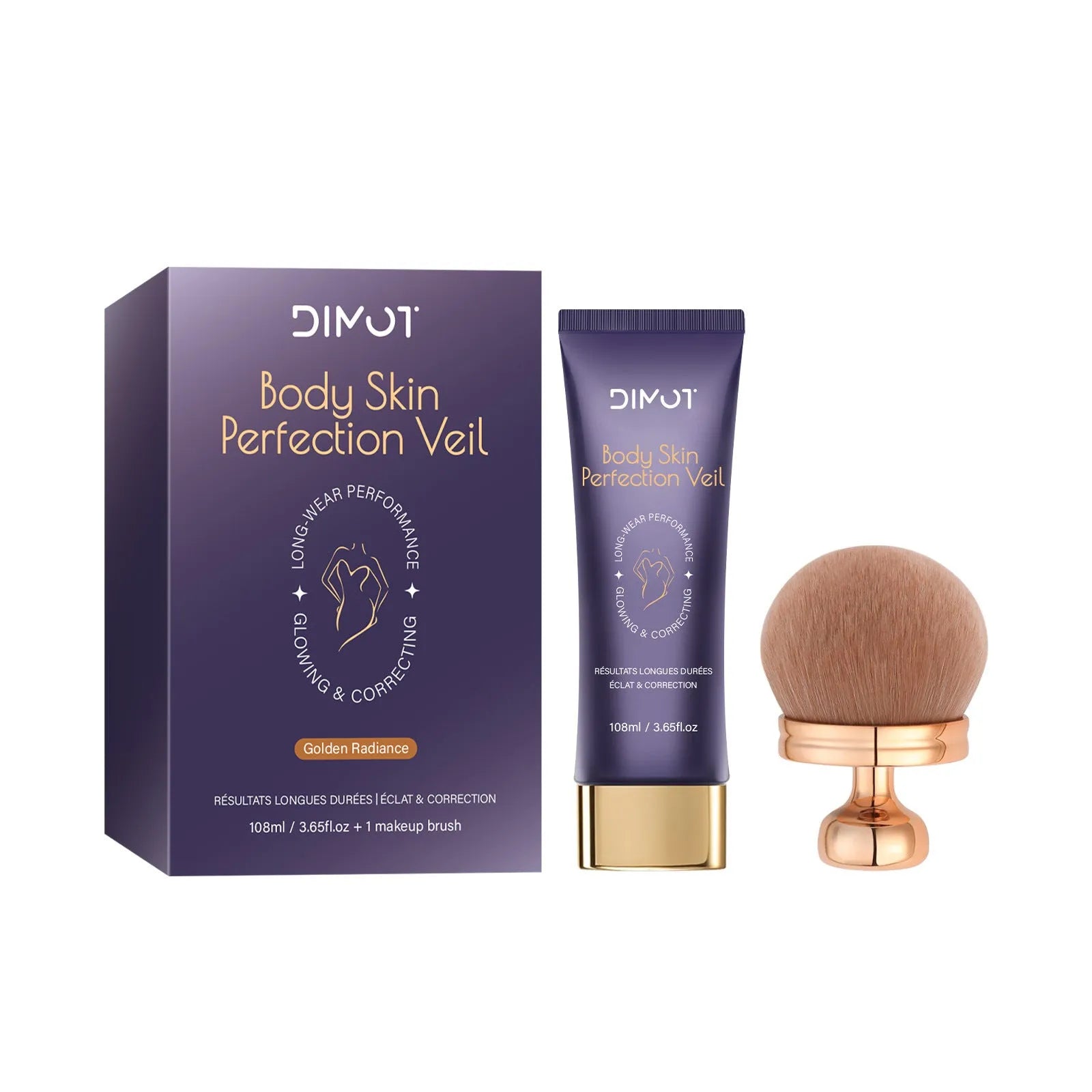 108ml tube of waterproof full coverage body concealer cream with application brush for tattoos and birthmarks.