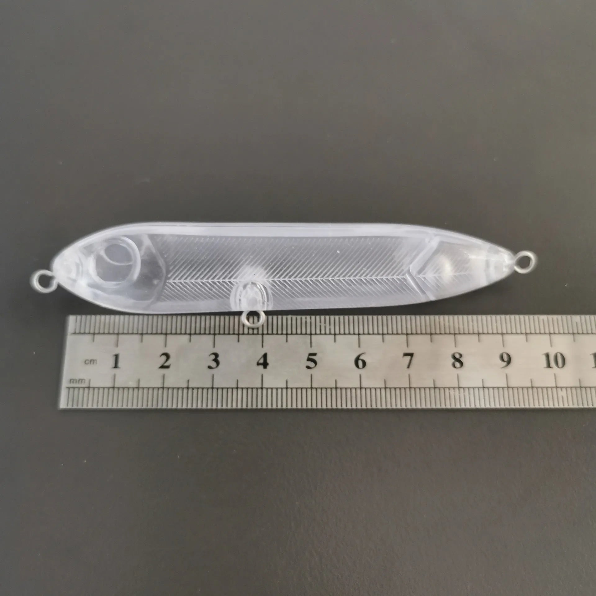 Transparent 9.5cm ABS plastic blank fishing lure body with fish eye socket