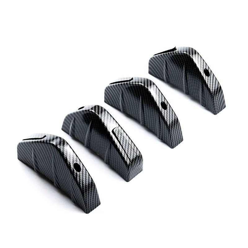 Triangular black ABS rear spoiler for cars with mounting hardware