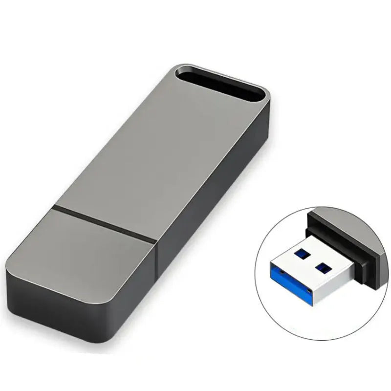 Customisable large capacity metal USB flash drive in black, red, and silver colours for business gifts.