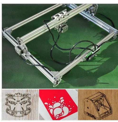 3000mW miniature laser engraving machine with 400x300mm bottom plate for desktop marking