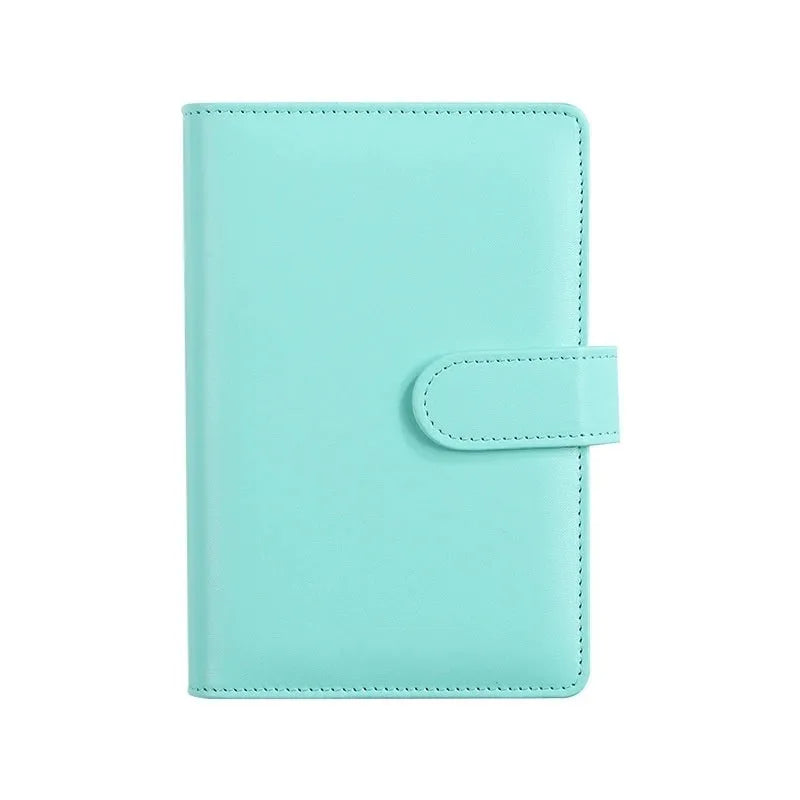 A5 PU leather loose-leaf binder shell with zipper closure shown in various colours.