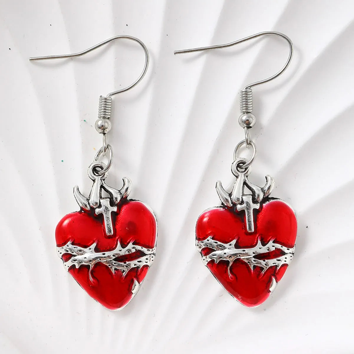 Alloy flower-shaped animal Halloween earrings for women, gothic personality style, colour options AQ-6008 and AQ-6009