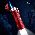 TH727 multifunction waterproof flashlight lighter in metal construction with five colour options
