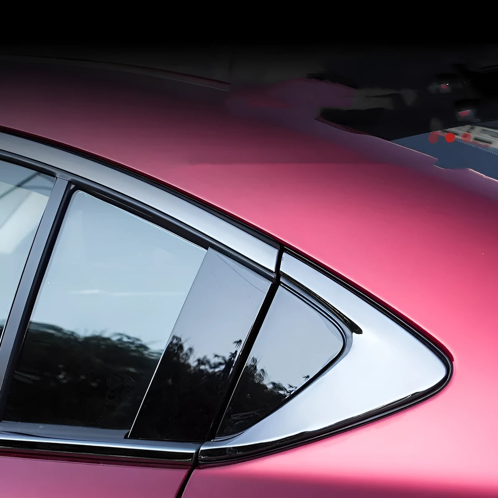 Stainless steel window trim strip in black titanium colour, showing 20mm width.