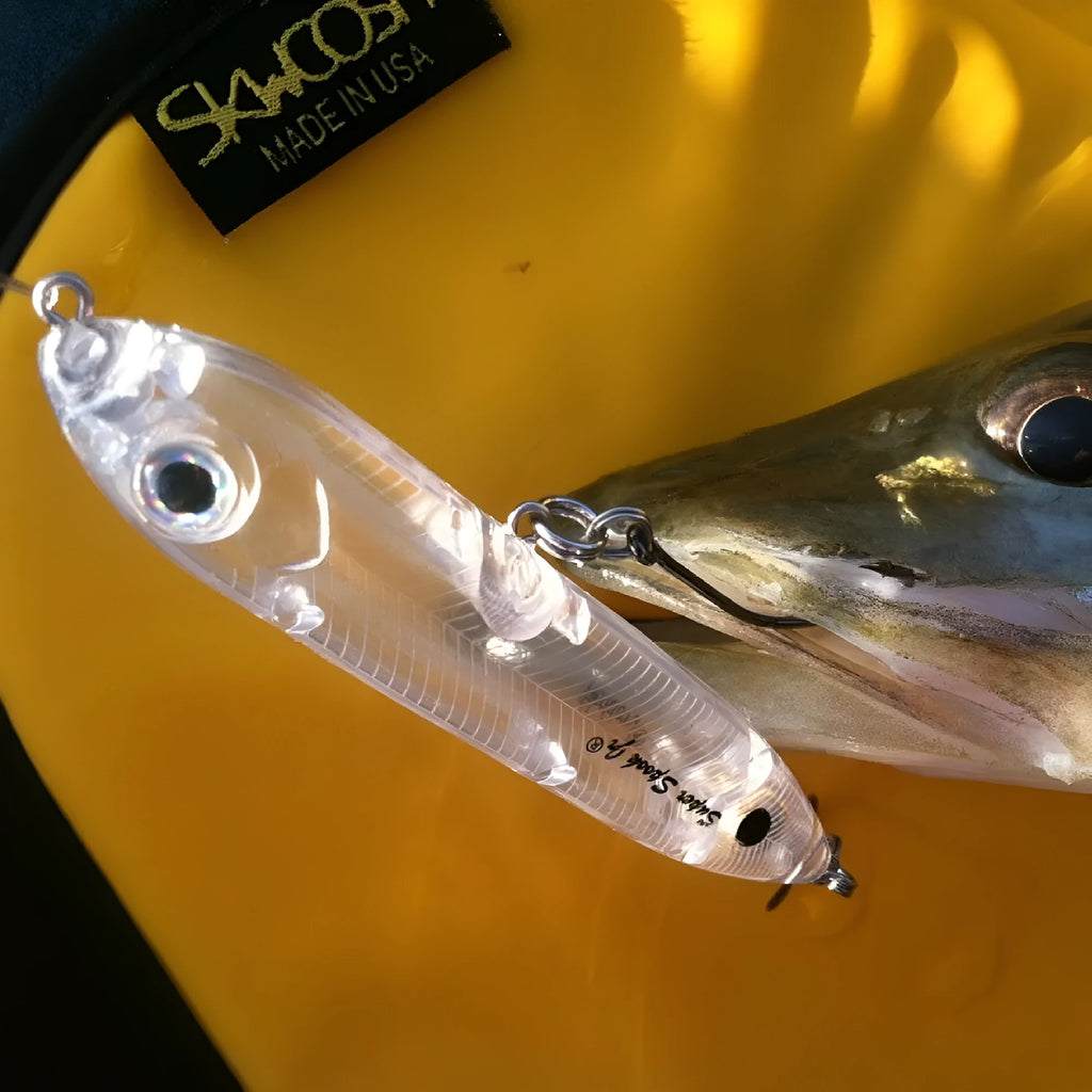 Transparent 9.5cm ABS plastic blank fishing lure body with fish eye socket