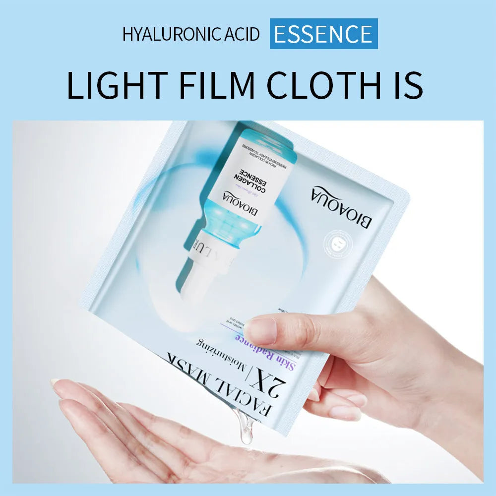 Collagen and hyaluronic acid gel facial sheet mask 30g single use