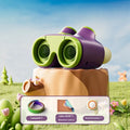 Childrens HD telescope toy with 30mm lens in green, yellow, and purple ABS plastic