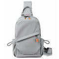 Men's black casual crossbody bag made from waterproof polyester material