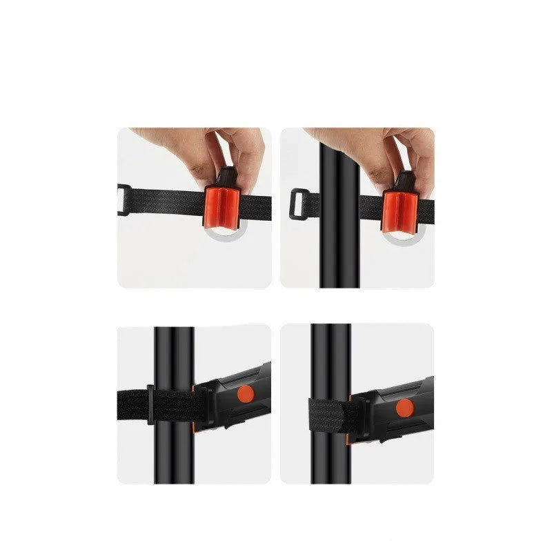 USB rechargeable waterproof cycling taillight available in five colour options