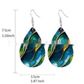 Acrylic flat branch knot drop earrings with printed personality patterns