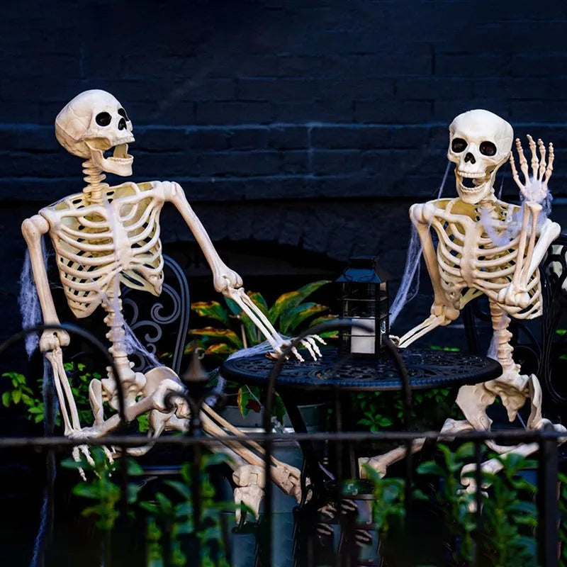 90cm movable joint plastic Halloween skeleton decoration for outdoor displays