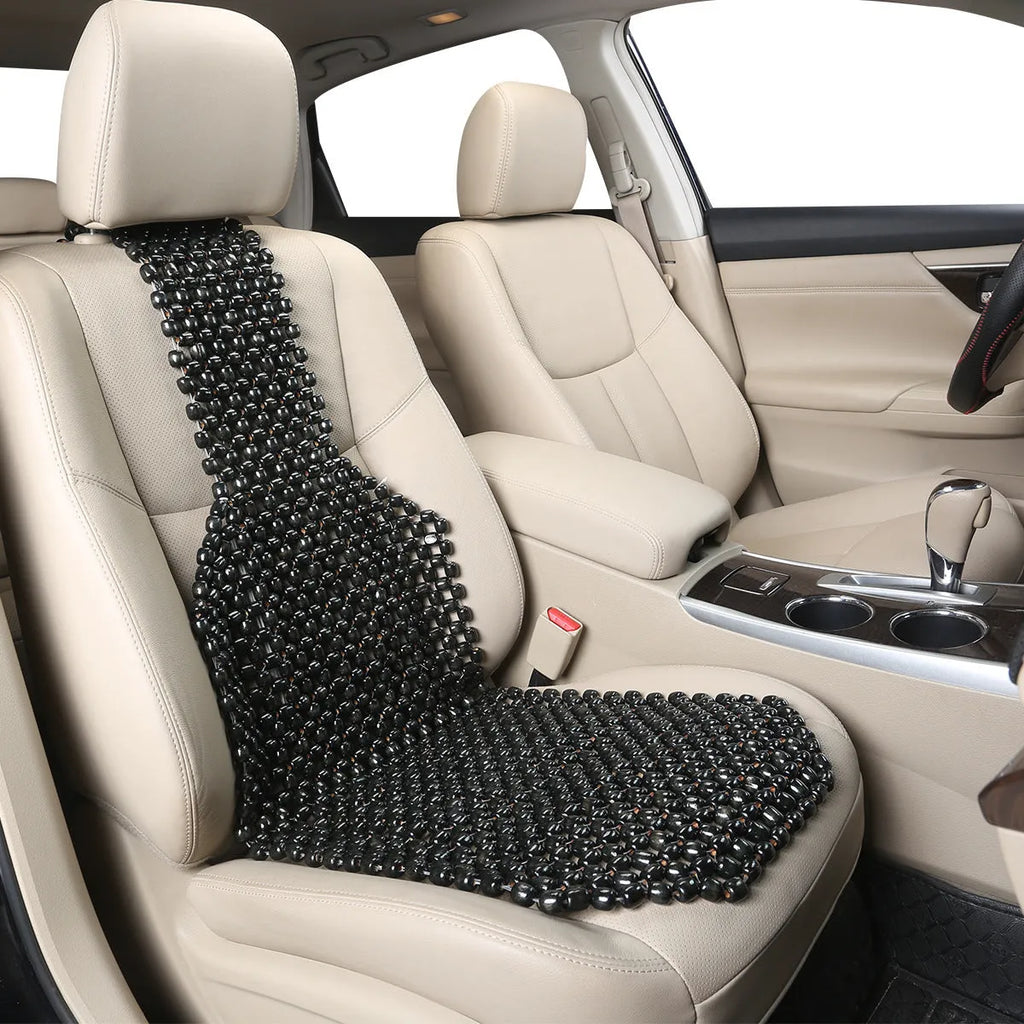 Universal five-seat car seat ventilation cushion in beige colour for summer driving comfort