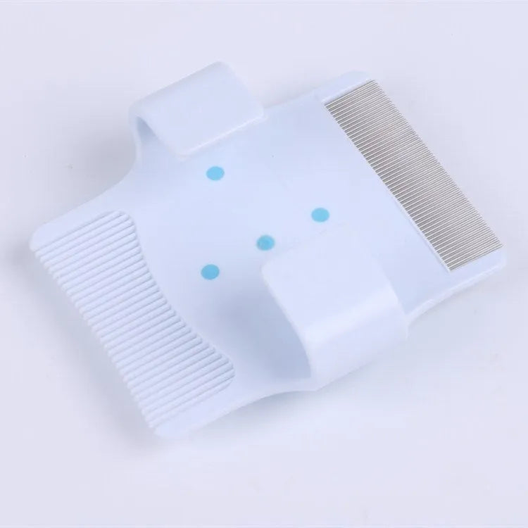 Blue multifunctional pet comb with floating hair removal, massage and flea removal functions
