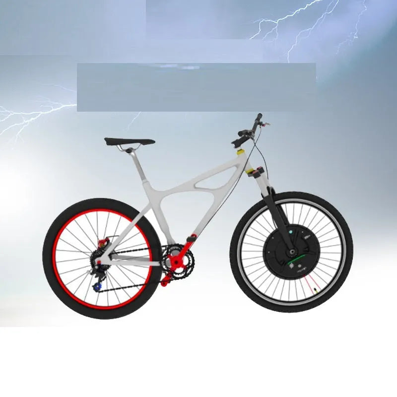Black alloy hub electric bicycle conversion wheel with Imotor 3.0 system for mountain bike refit
